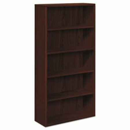 HON HON, 10500 Series Laminate Bookcase, Five-Shelf, 36w X 13-1/8d X 71h, Mahogany 105535NN